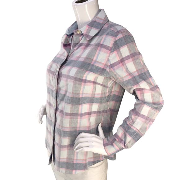 Tommy Bahama Womens Size S Shirt Button Front Top Reverse Weave Flannel Plaid - Picture 4 of 16